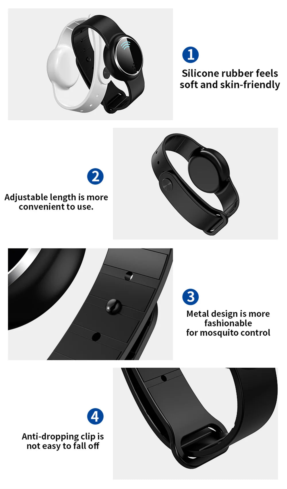 BuzzGuard Pro: Ultrasound Mosquito Repellent Bracelet