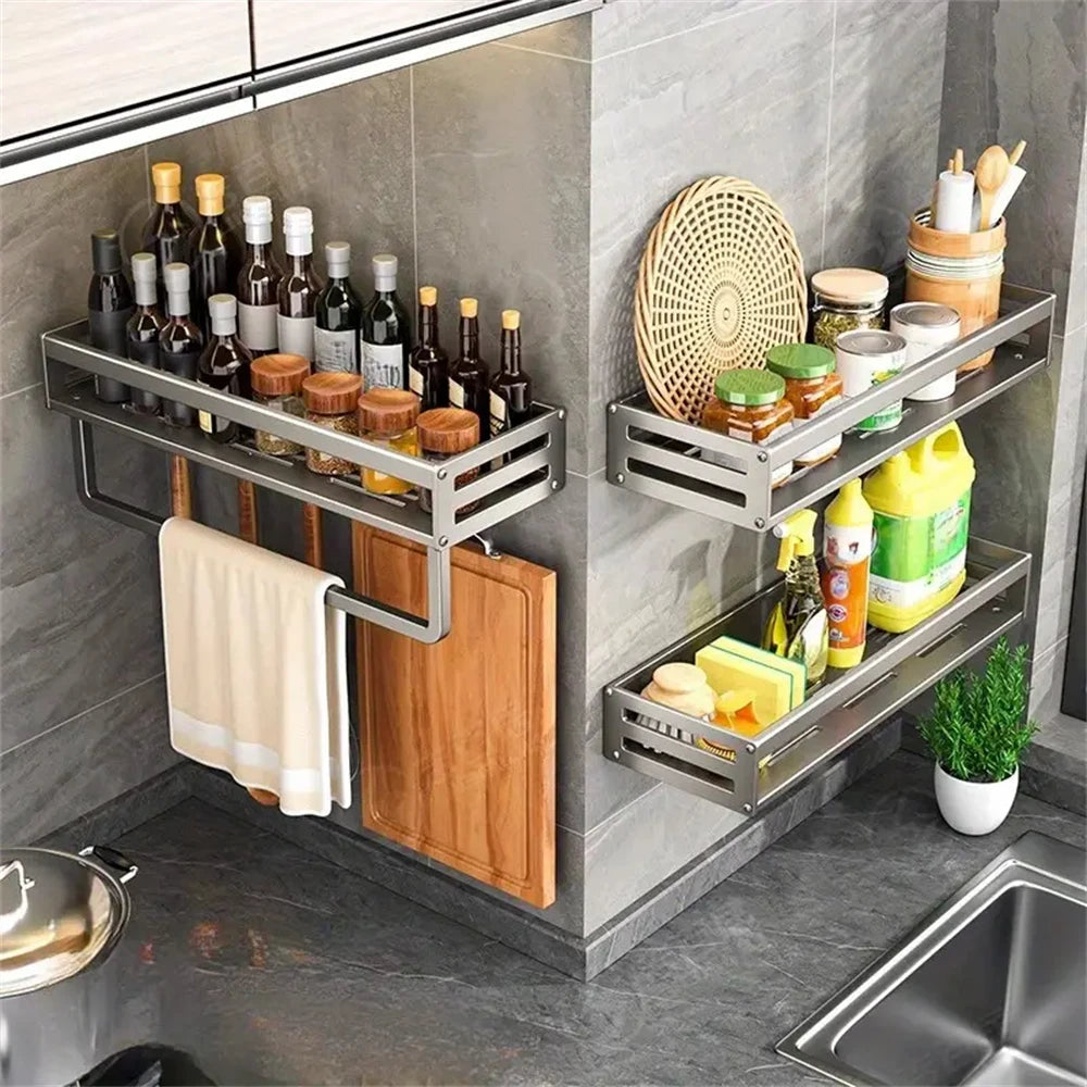 SpiceSaver: Wall-Mounted Aluminum Rack