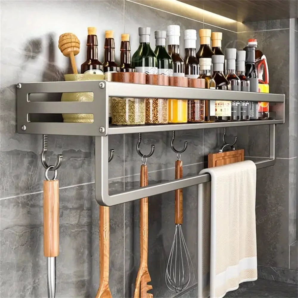 SpiceSaver: Wall-Mounted Aluminum Rack