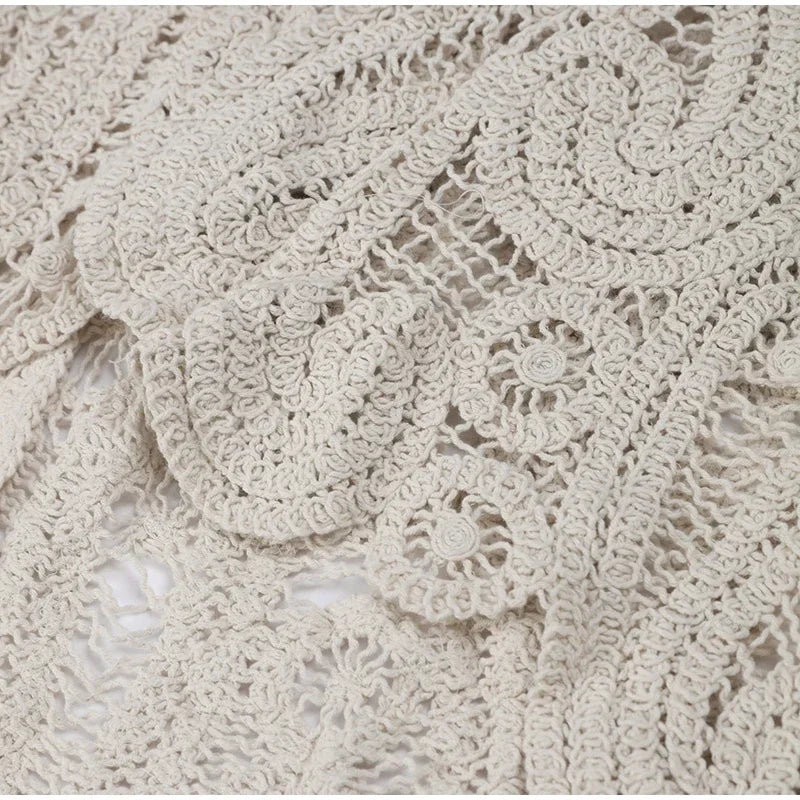 FairyCharm: Asymmetric Crochet Dress Set