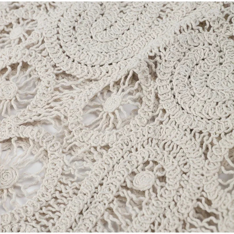 FairyCharm: Asymmetric Crochet Dress Set
