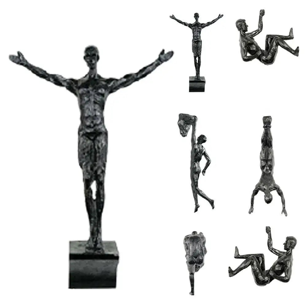 ClimbMaster: Resin Athlete Wall Sculpture