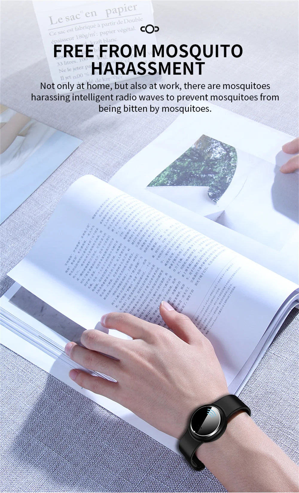 BuzzGuard Pro: Ultrasound Mosquito Repellent Bracelet