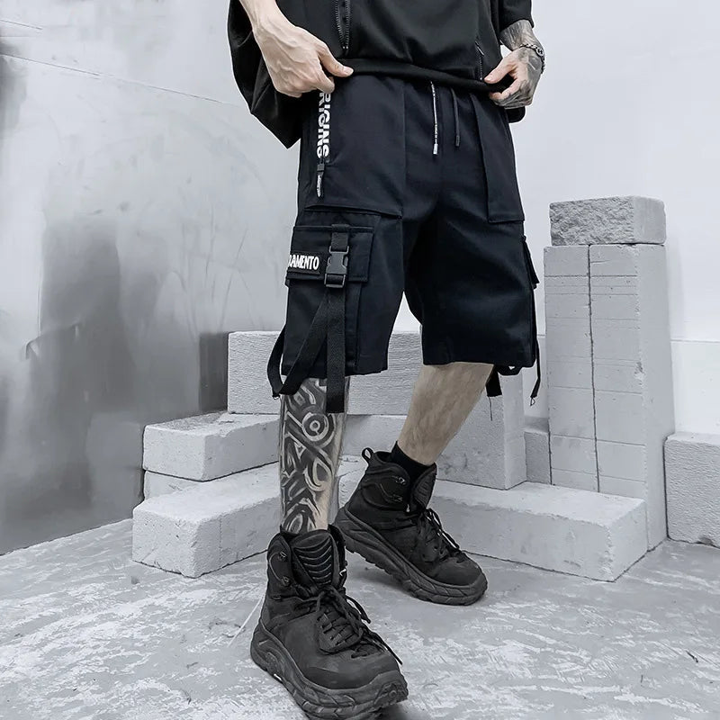 Summer Hip Hop Cargo Shorts: Japanese Korean y2k Punk Style