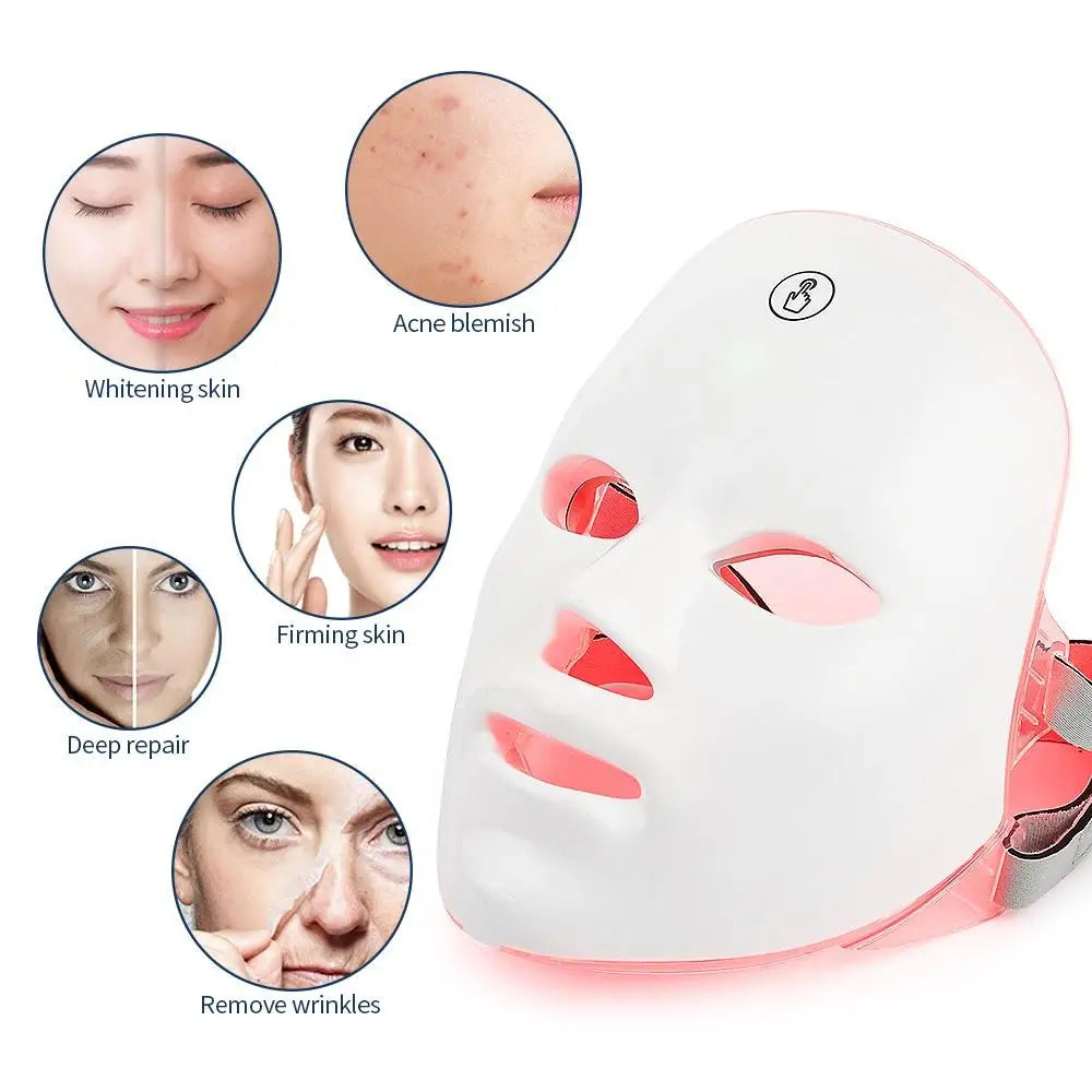 LumiGlow Pro: 7-Color LED Facial Mask