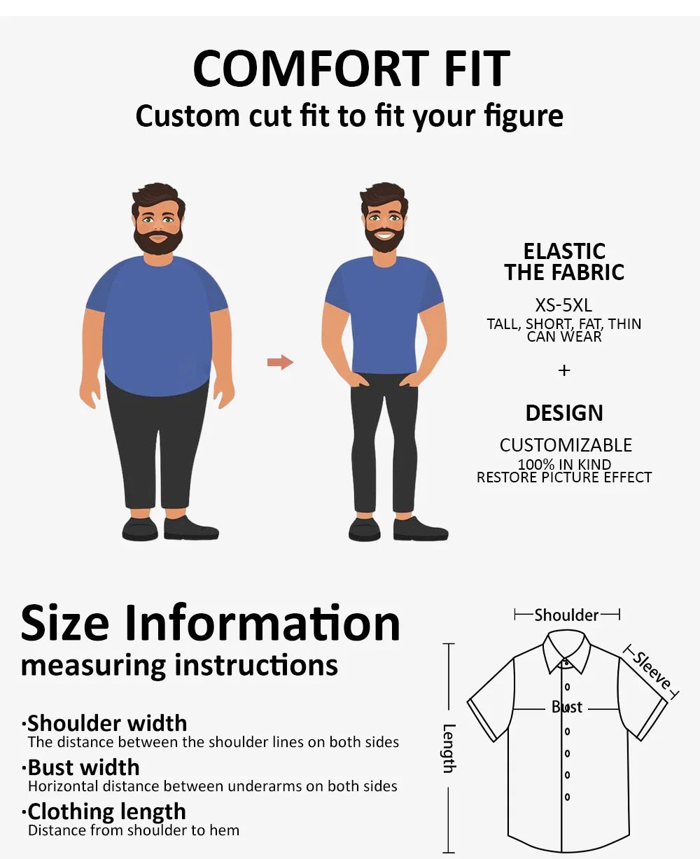 Men's Casual Hawaiian Shirt: Solid 3D Print Short Sleeve for Summer Parties