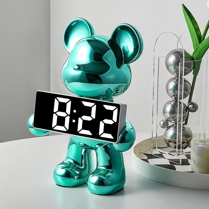 EleganceBear: Luxury Clock Decor