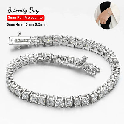 BrillianceLine: Moissanite Tennis Bracelet in S925 Sterling Silver