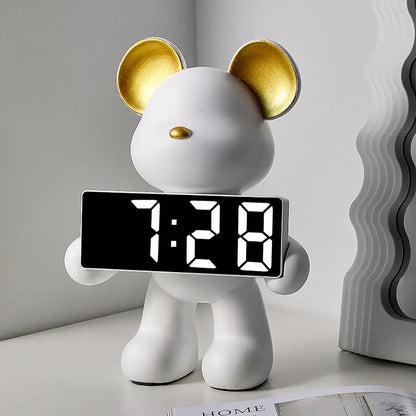 EleganceBear: Luxury Clock Decor