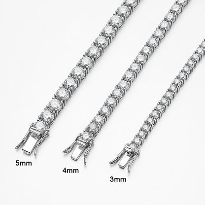 BrillianceLine: Moissanite Tennis Bracelet in S925 Sterling Silver