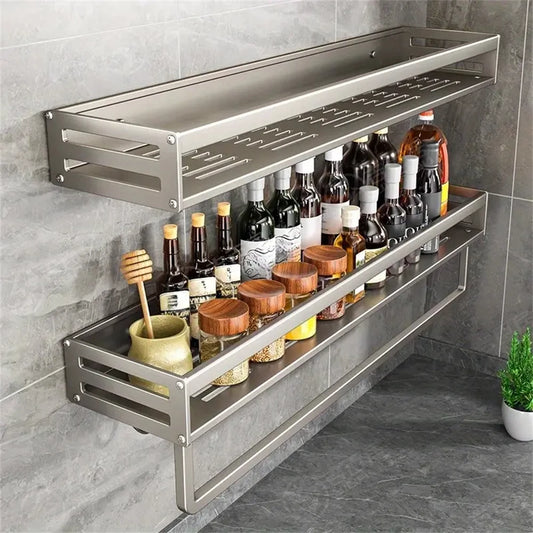 SpiceSaver: Wall-Mounted Aluminum Rack