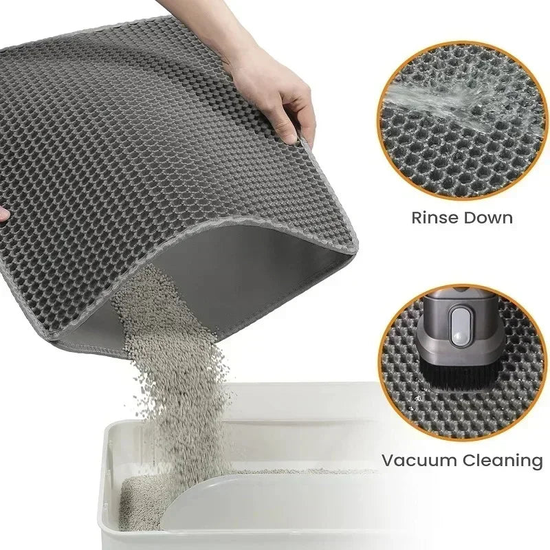 PurrfectClean: Double-Layer Cat Litter Mat