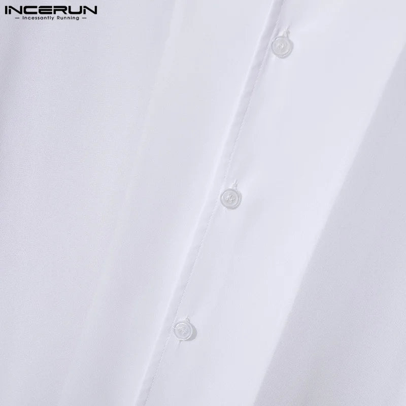 Stylish See-Through Chiffon Shirt: Men's Short Sleeve Lapel Top