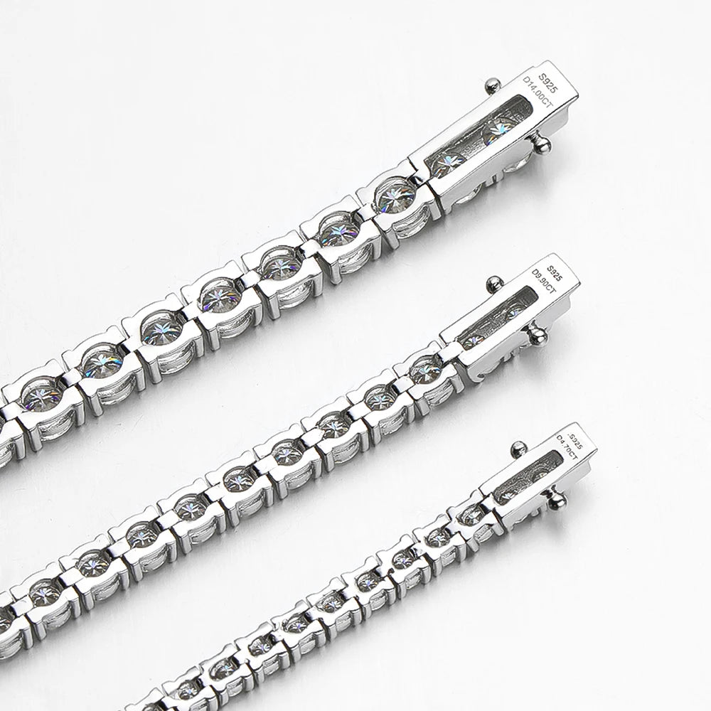 BrillianceLine: Moissanite Tennis Bracelet in S925 Sterling Silver