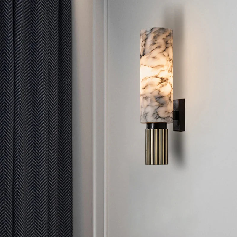 VintageGlow: Luxury Marble LED Lamp