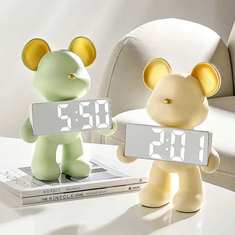 EleganceBear: Luxury Clock Decor