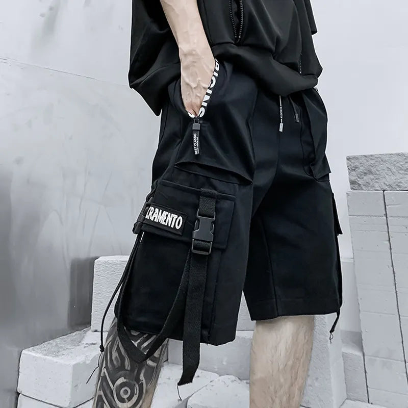 Summer Hip Hop Cargo Shorts: Japanese Korean y2k Punk Style